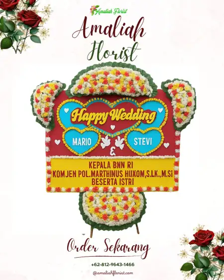 Papan Bunga Pernikahan Sepinggan Baru